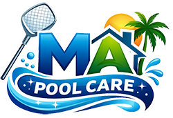 a pool care logo